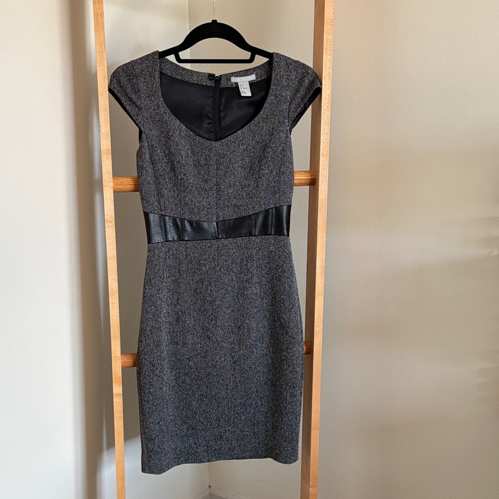 Elegant Gray Cap Sleeve Dress